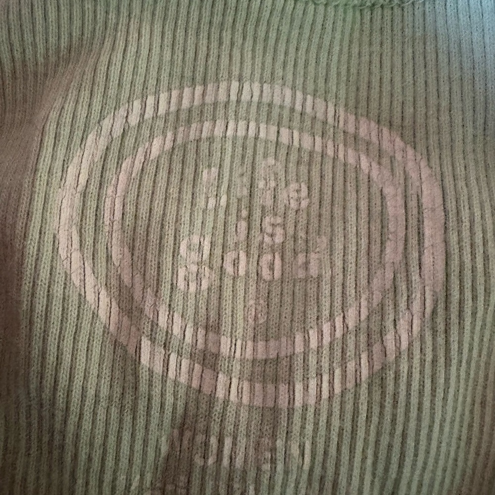 Green Ribbed Tank Top - Picture 2 of 3